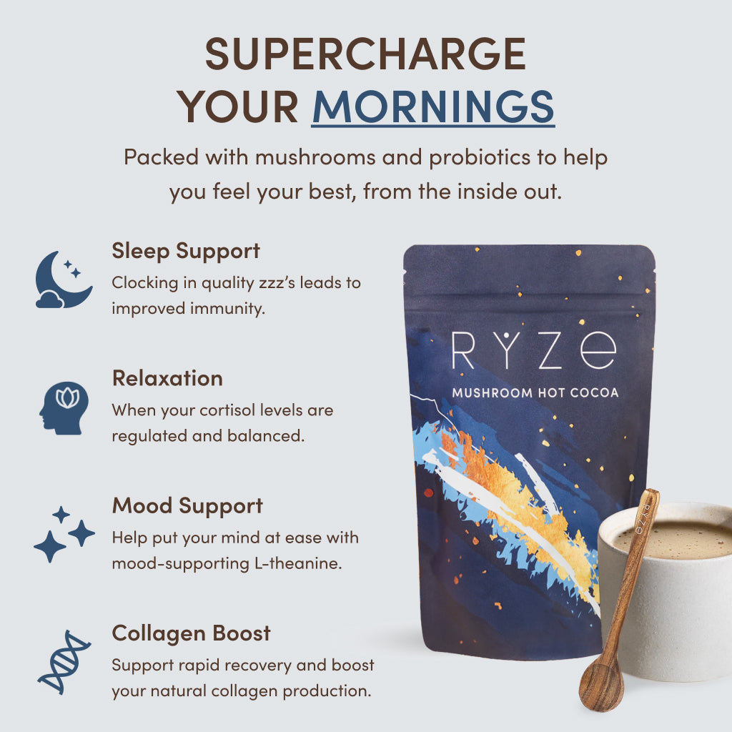 RYZE Nighttime Mushroom Cocoa Starter Bag M8