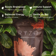 RYZE Mushroom Coffee — Organic Instant Coffee with Cordyceps & Reishi, 30 Servings G2