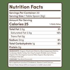 RYZE Mushroom Matcha — Organic Instant Matcha Latte with Lion's Mane & King Trumpet, 30 Servings T8