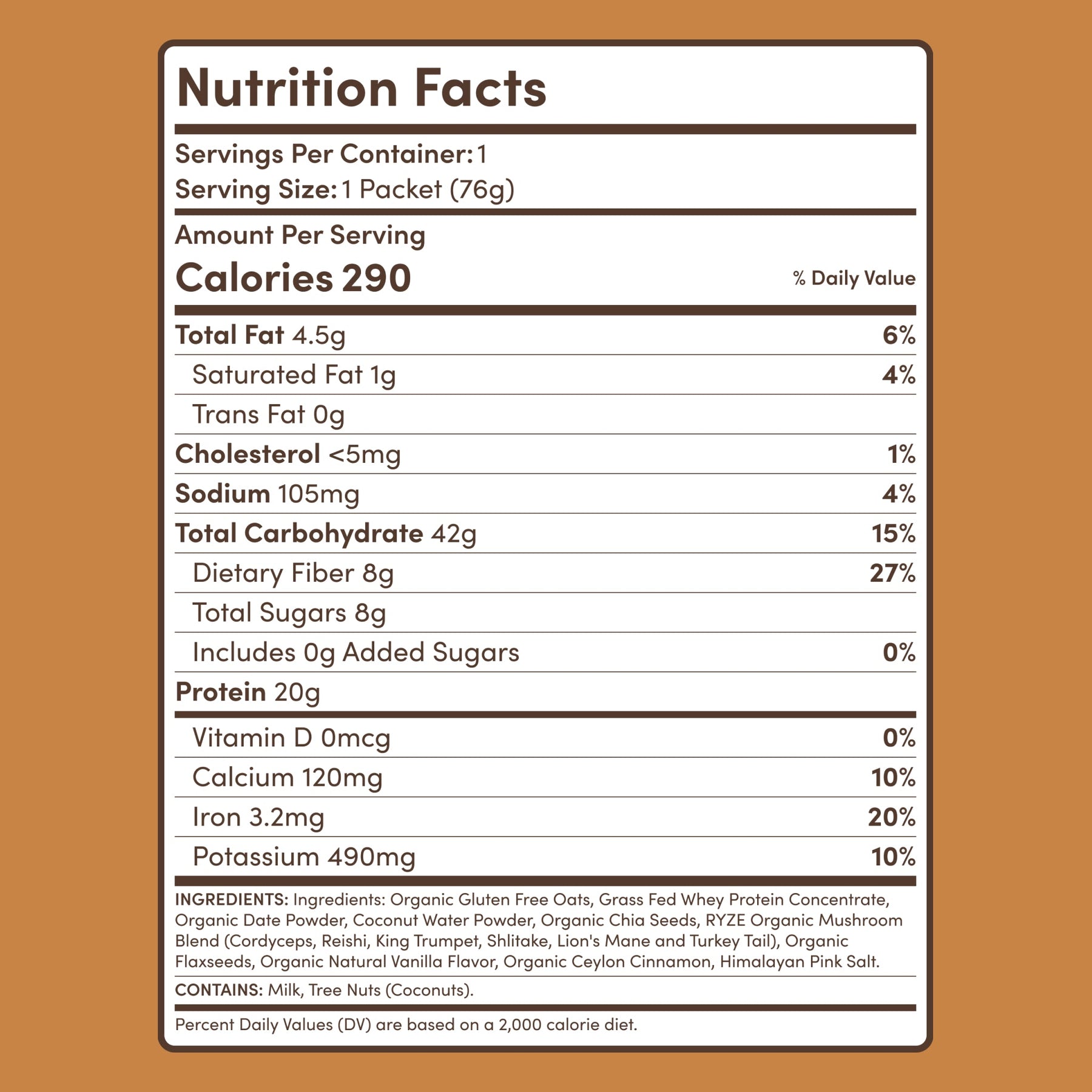 Mushroom Overnight Oats (14 Servings) G1