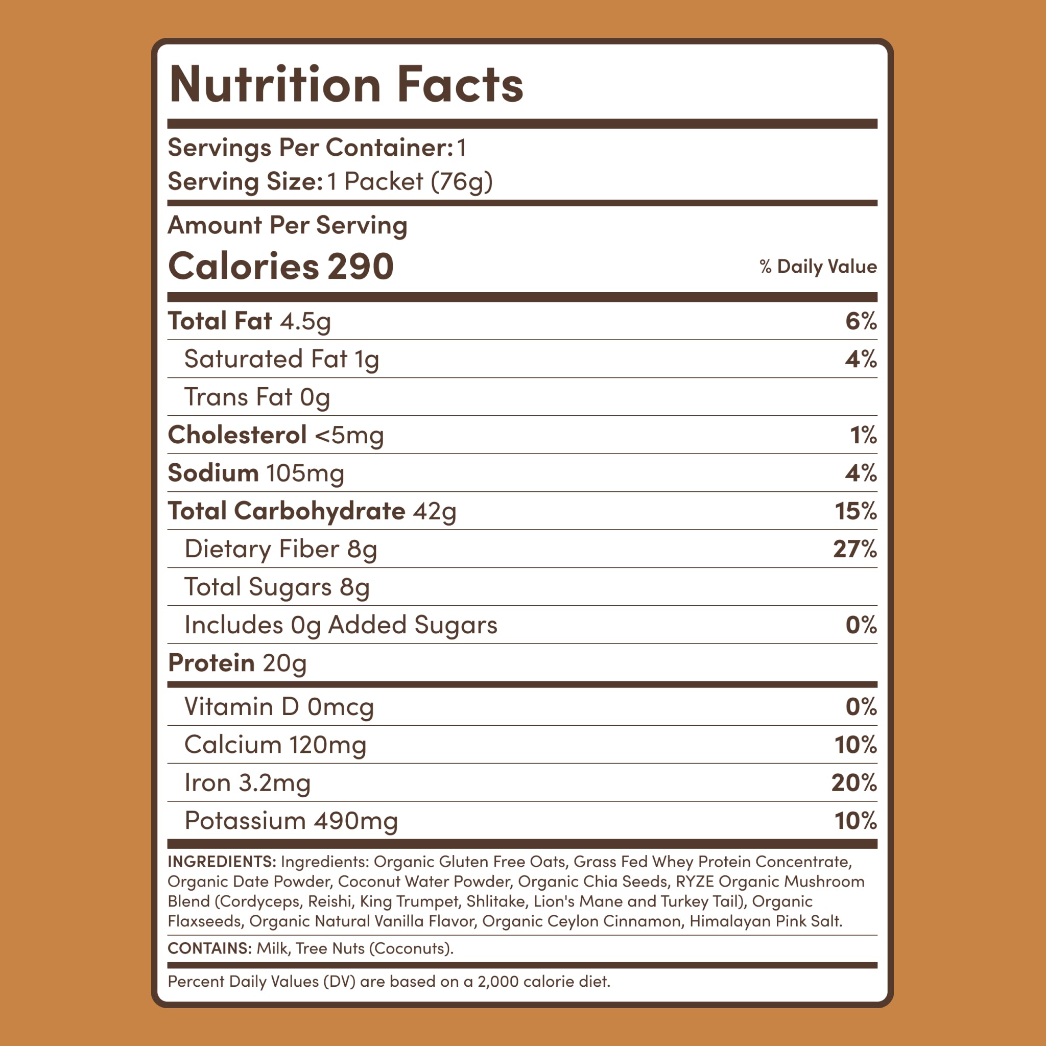 Mushroom Overnight Oats (14 Servings) G1