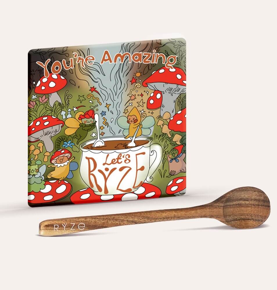 Mushroom Magnet + Acacia Spoon Q3