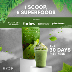 RYZE Organic Mushroom Matcha Starter Kit (60 servings) D2