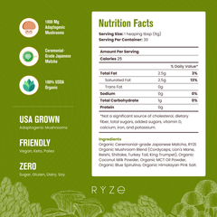 RYZE Organic Mushroom Matcha Starter Kit (60 servings) D2